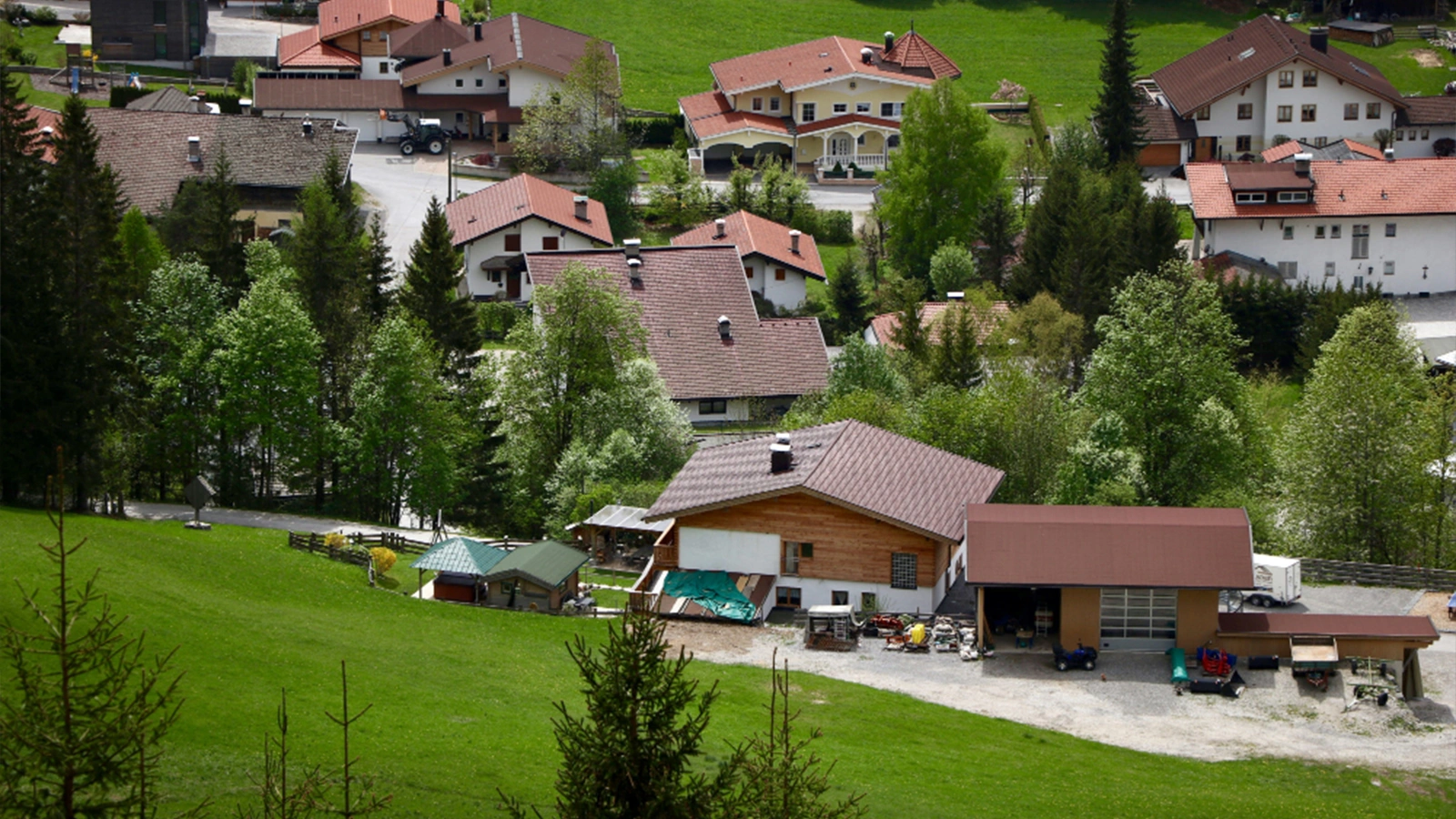 Residential forest neighborhood in the Shuswap region of British Columbia